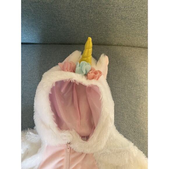 Baby Girls Unicorn Costume Bunting Sack Size 3-6 Months Soft Zipper Cozy - Picture 2 of 8
